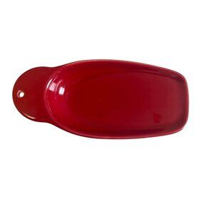 Pfaltzgraff Ruby Red Ceramic Spoon Stacking Spoon Rest